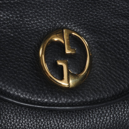 Gucci Pebbled Calfskin Medium 1973 Tote Black 5 of 8