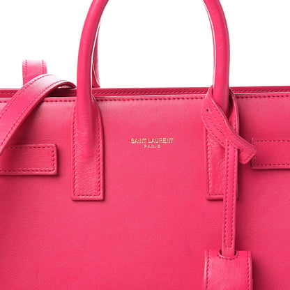 Saint Laurent Calfskin Nano Sac De Jour Lipstick Fuchsia 12 of 13