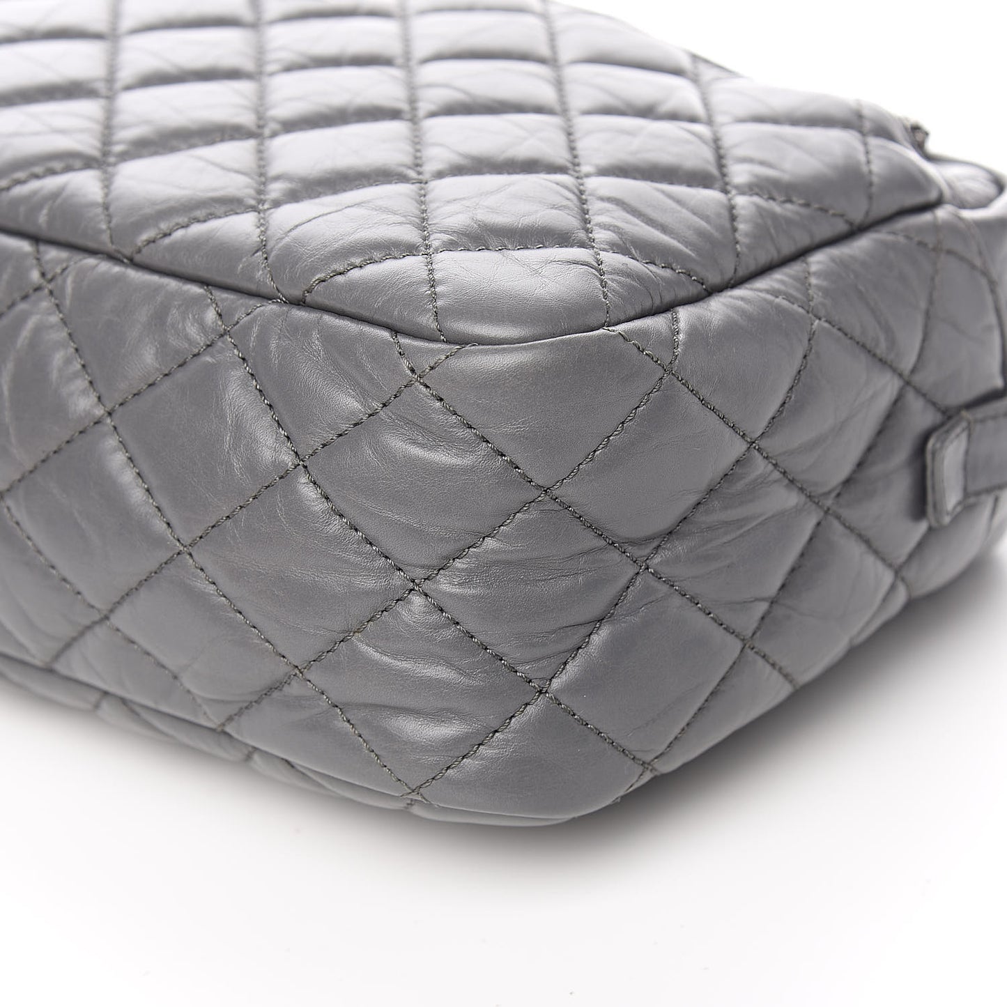 Aged Calfskin Medium Reissue Camera Case Grey