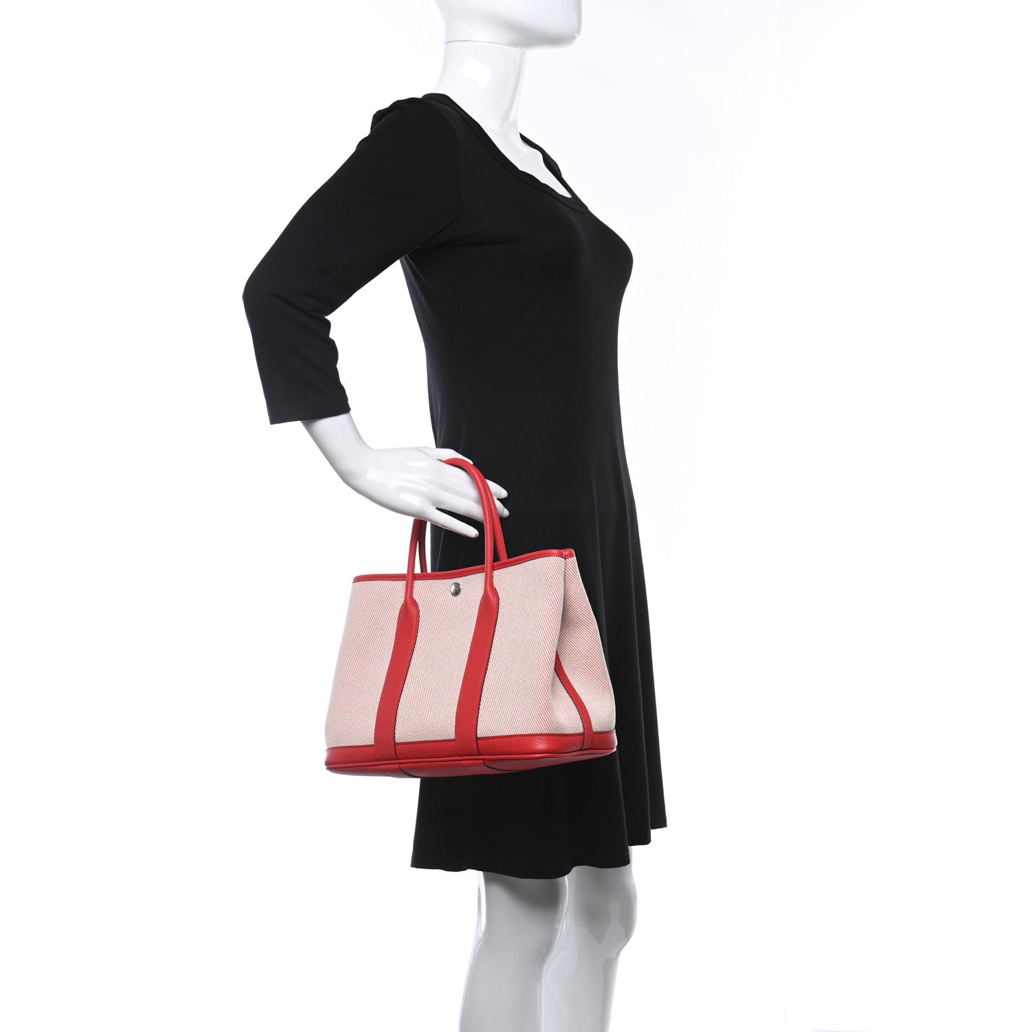 Hermes Twill H Negonda Garden Party 30 TPM Tote Rouge Casaque 2 of 10
