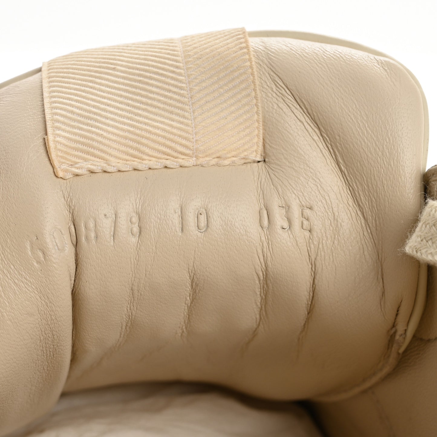 Calfskin Interlocking G Logo Mens Rhyton Sneakers 10 Ivory