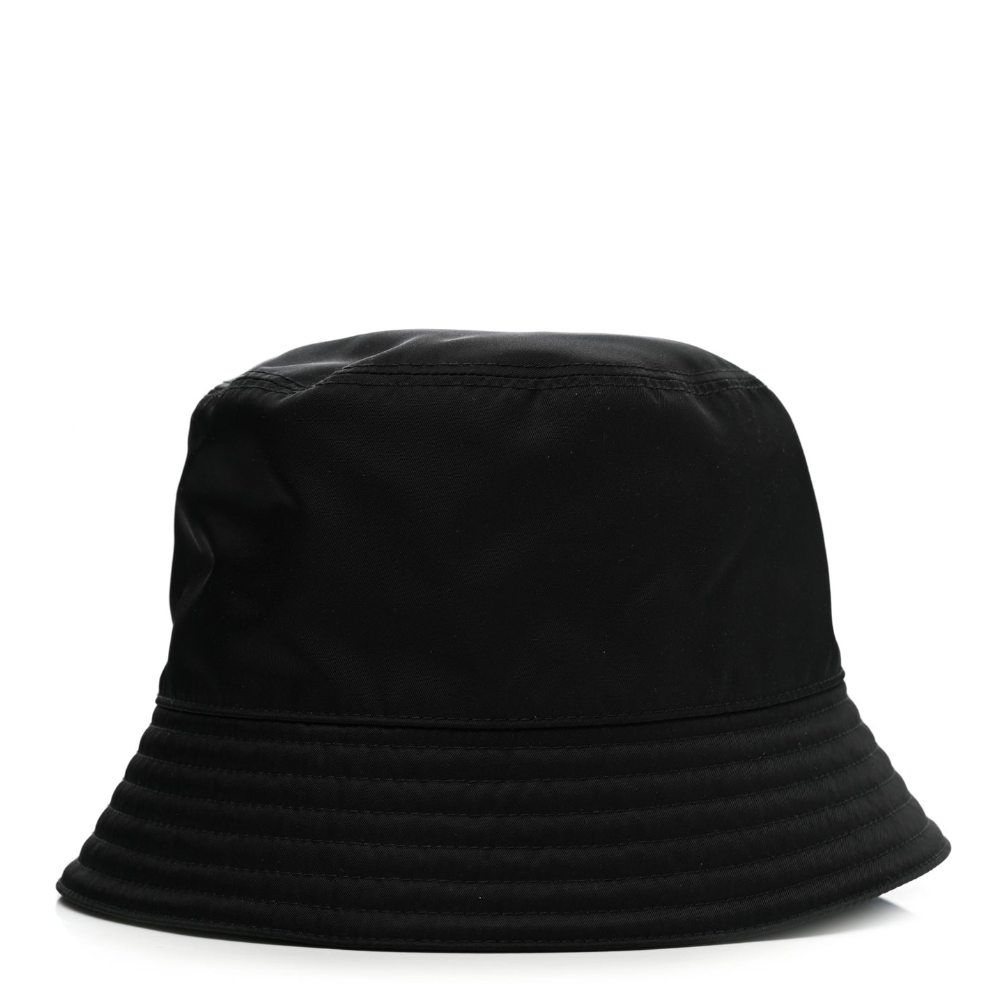 Re-Nylon Metal Triangle Logo Womens Bucket Hat M Black