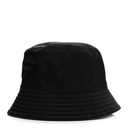 Prada Re-Nylon Metal Triangle Logo Womens Bucket Hat M Black 1 of 8