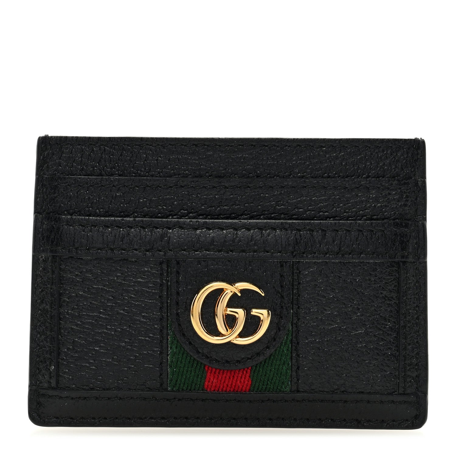 Gucci Calfskin Web GG Ophidia Card Holder Black 1 of 6