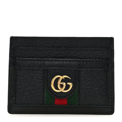 Gucci Calfskin Web GG Ophidia Card Holder Black 1 of 6
