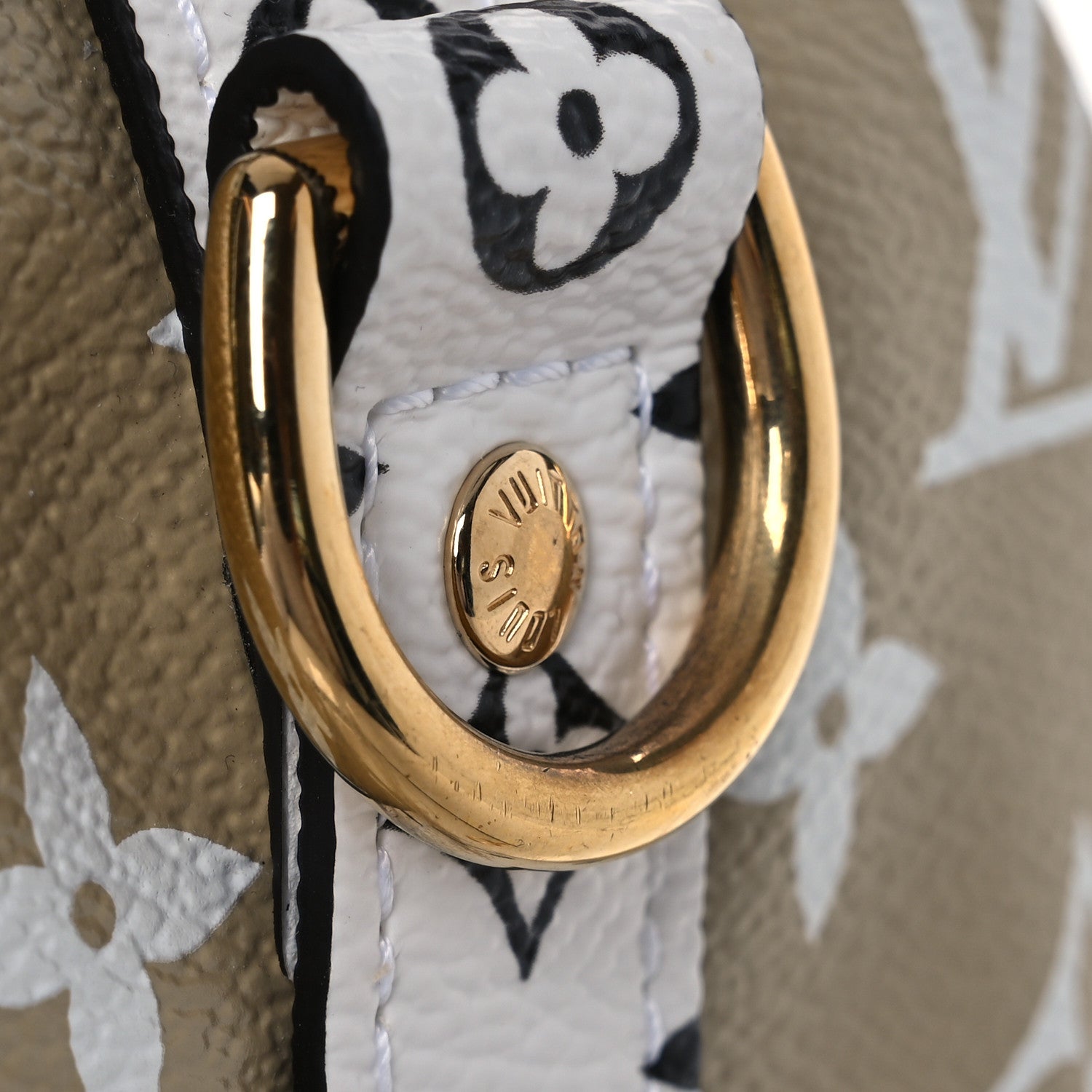 Louis Vuitton Monogram Giant Speedy Bandouliere 30 Kaki Beige 13 of 14