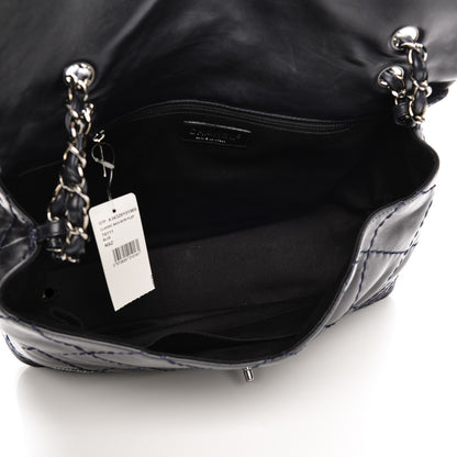 Chanel Calfskin Large Expandable Flap Bag Blue 5 of 7