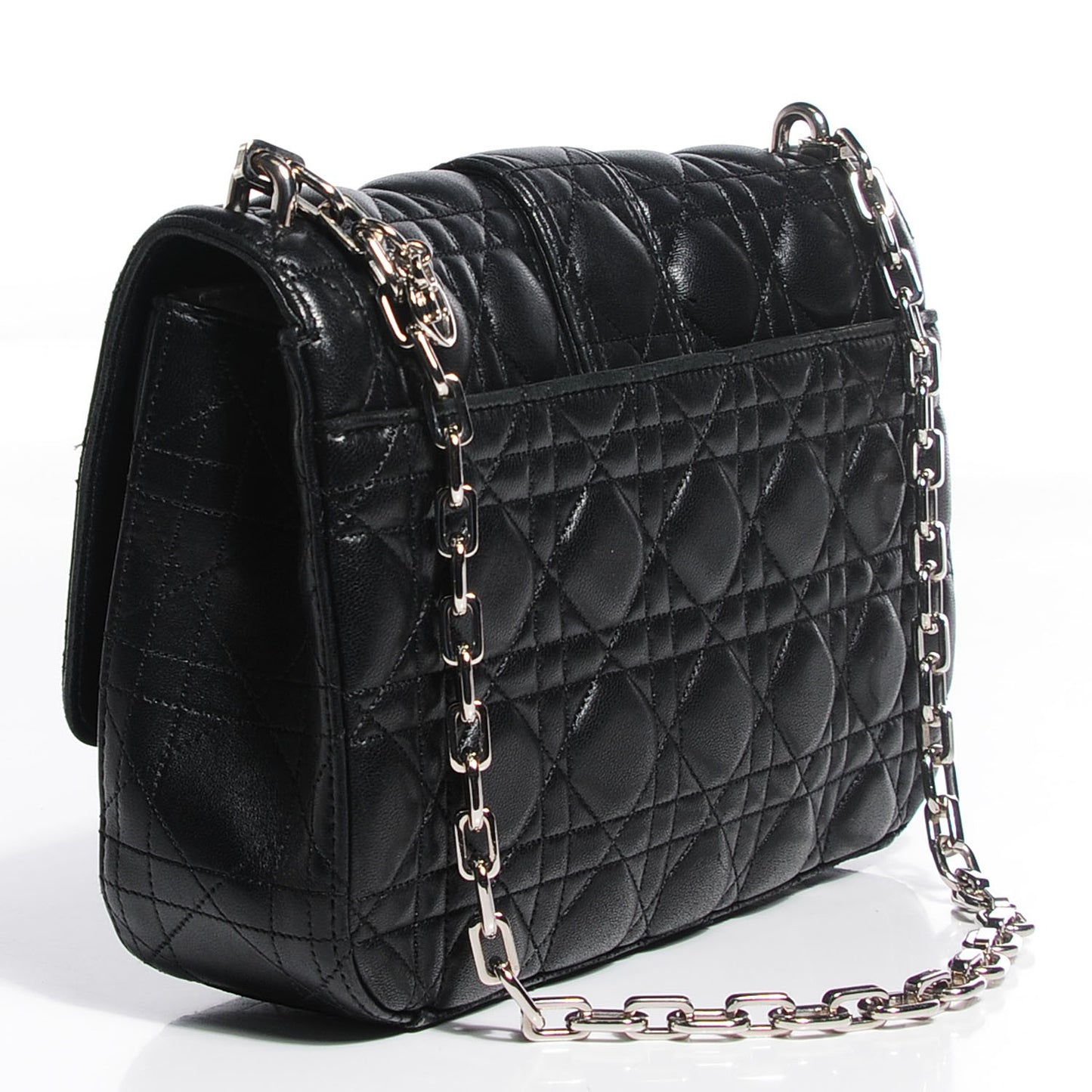 Lambskin Cannage Medium Miss Dior Flap Black