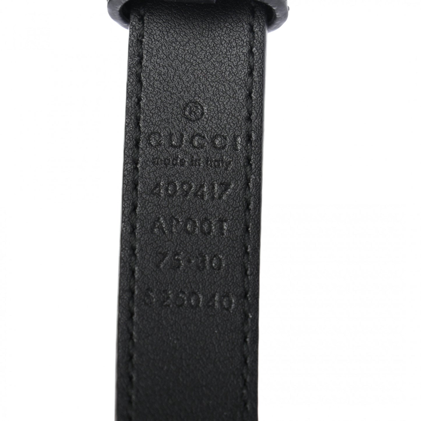 Calfskin Double G 20mm Belt 75 30 Black