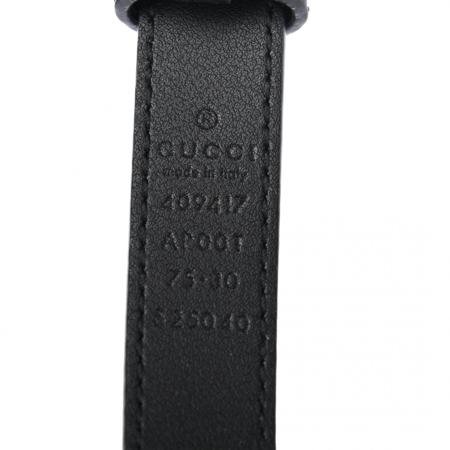 Gucci Calfskin Double G 20mm Belt 75 30 Black 5 of 5