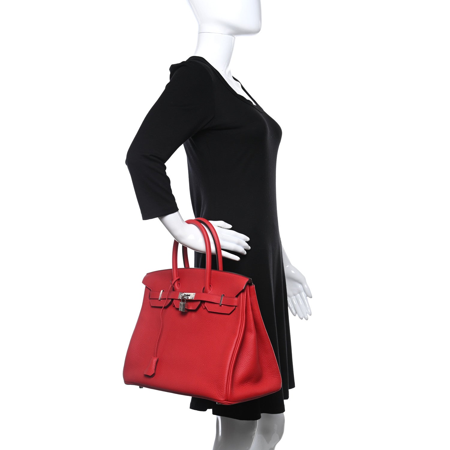 Hermes Togo Horseshoe Birkin 35 Rouge Casaque 2 of 12