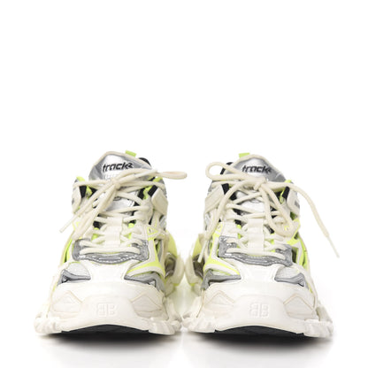 Balenciaga Rubber Mesh Bi-Color Womens Track.2 Open Sneakers 37 White Fluo Yellow 2 of 9