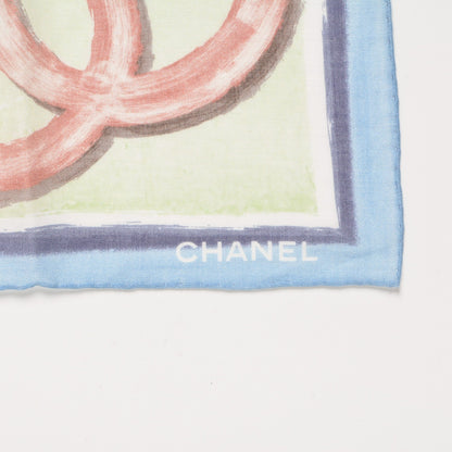 Chanel Cotton Coco Cuba Square Scarf Green 3 of 4