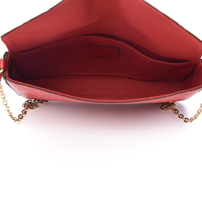 Louis Vuitton Empreinte Pochette Felicie Chain Wallet Cherry 5 of 11