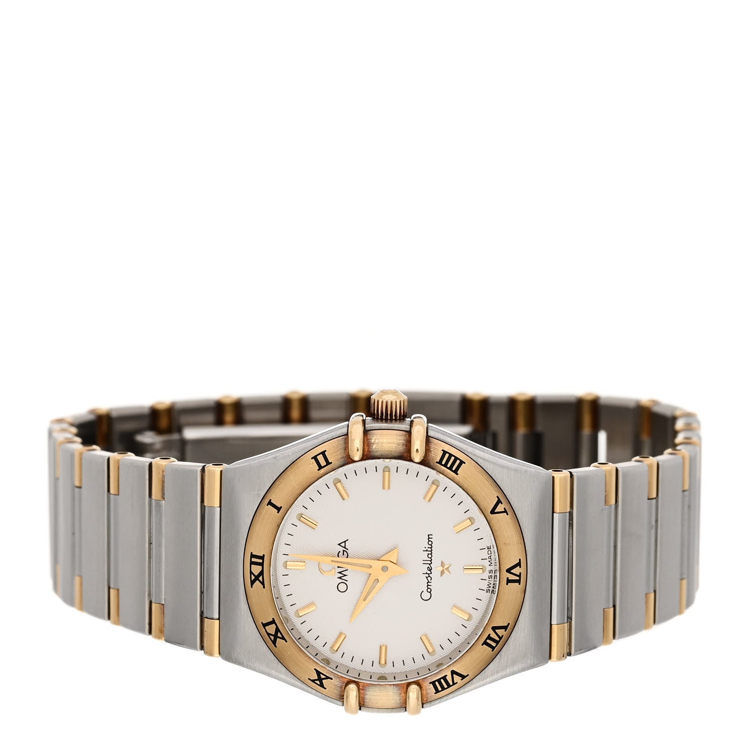Omega Stainless Steel 18K Yellow Gold 22mm Constellation Quartz Watch White 1262.30.00 2 of 5