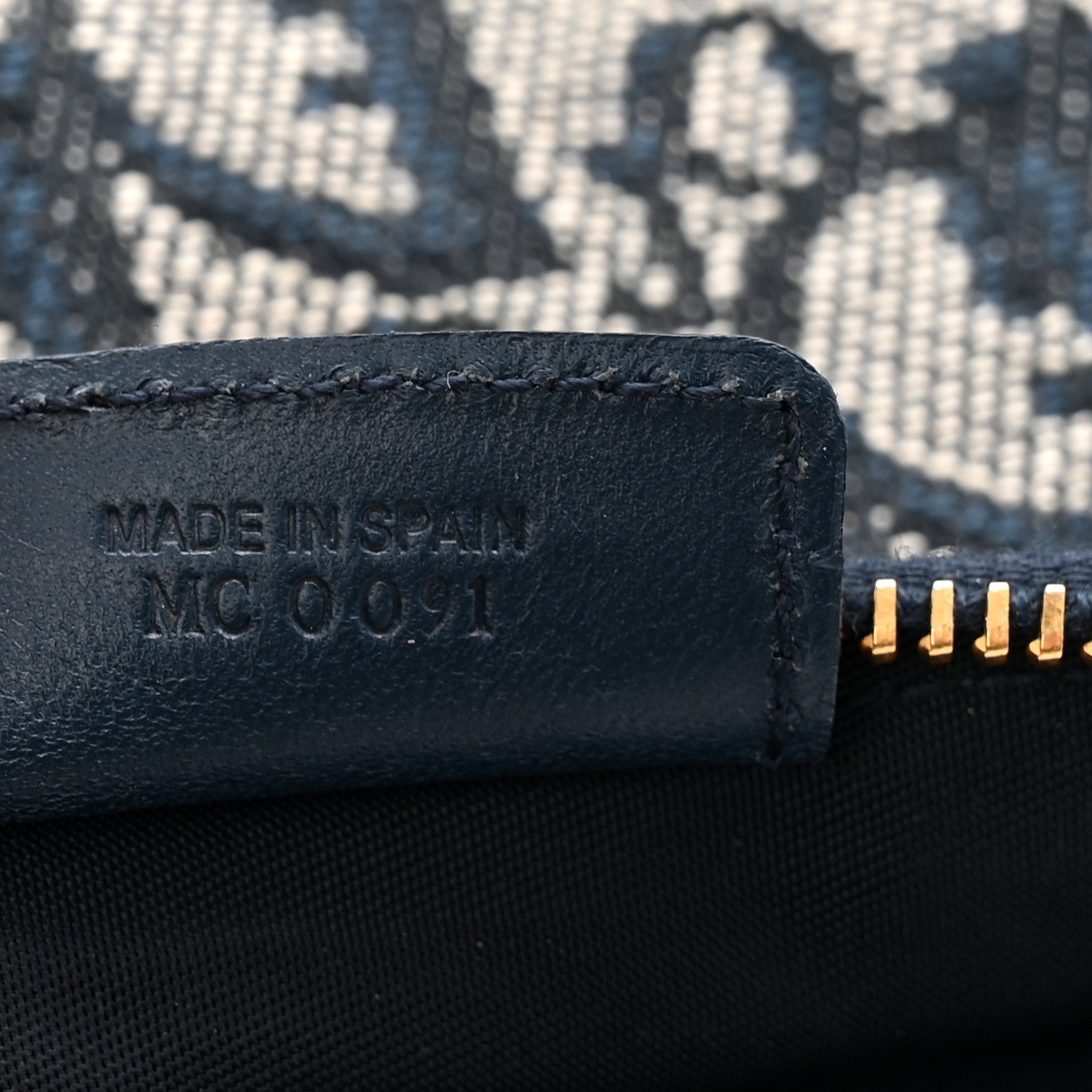Christian Dior Monogram Mini Saddle Pochette Navy 7 of 10