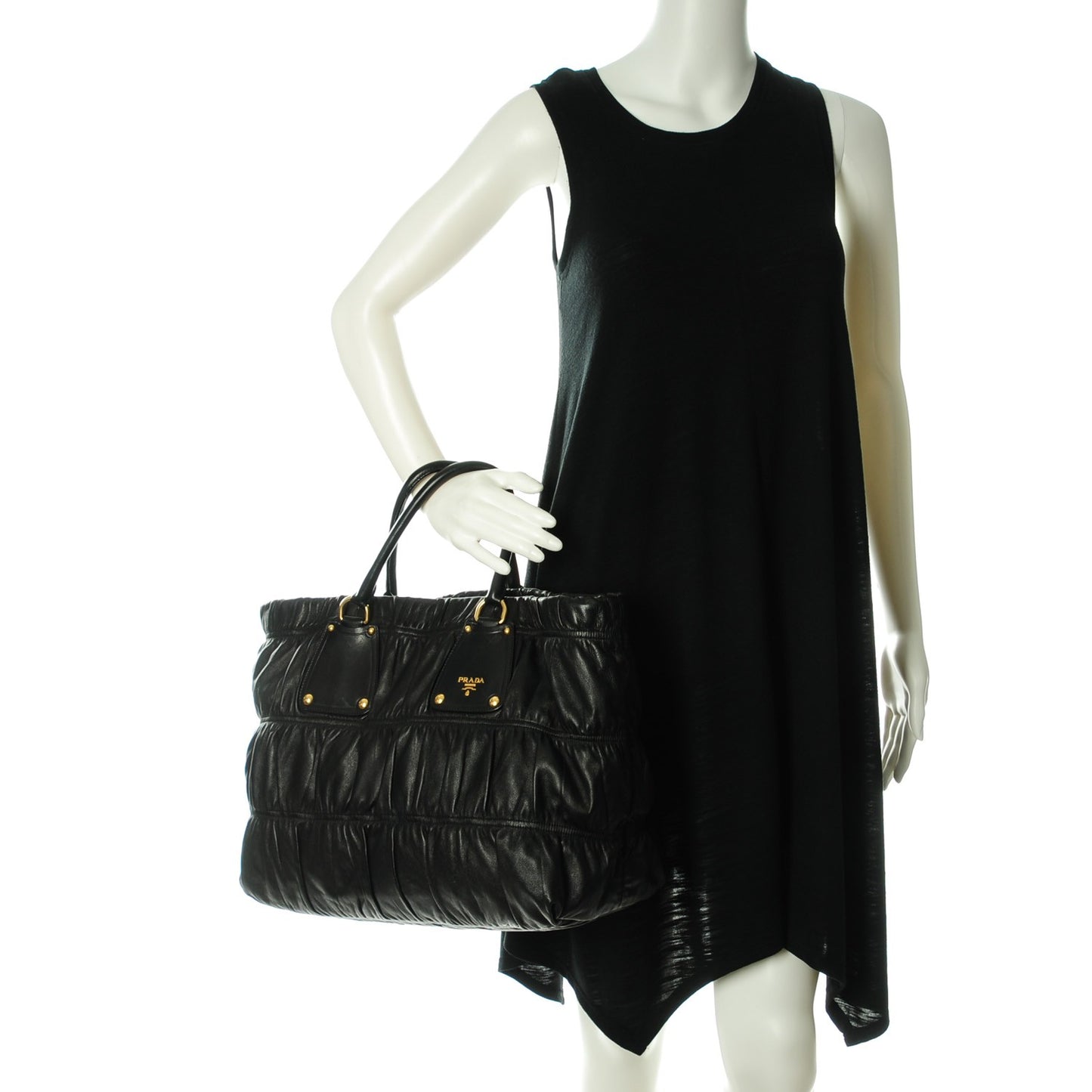 Nappa Gaufre Tote Nero Black
