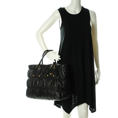 Prada Nappa Gaufre Tote Nero Black 2 of 8