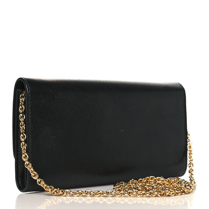 Salvatore Ferragamo Calfskin City Wallet On Chain Black Lipstick 3 of 8