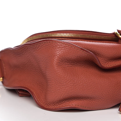 Chloe Calfskin Medium Marcie Round Zip Crossbody Bag Maple Leaf 7 of 9