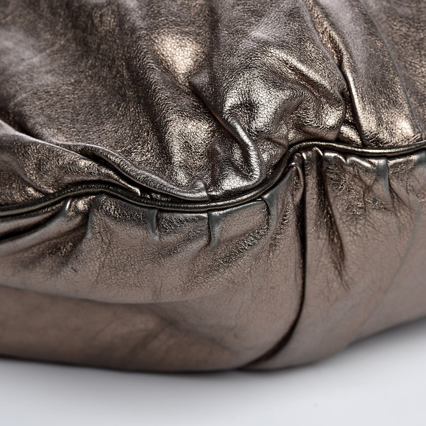 Metallic Medium Hysteria Top Handle Bag Gold