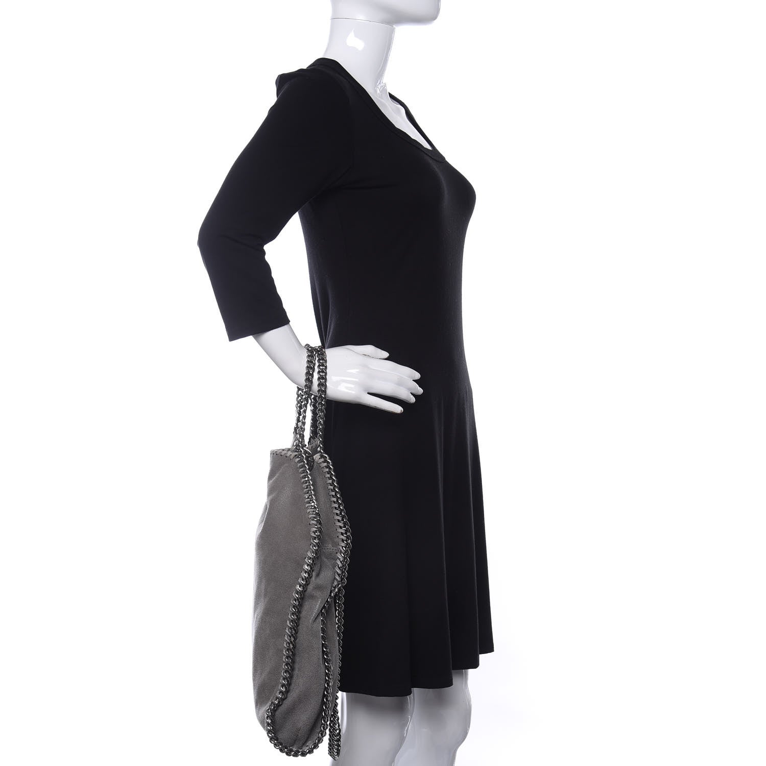 Stella McCartney Shaggy Deer Falabella Fold Over Tote Grey 3 of 11