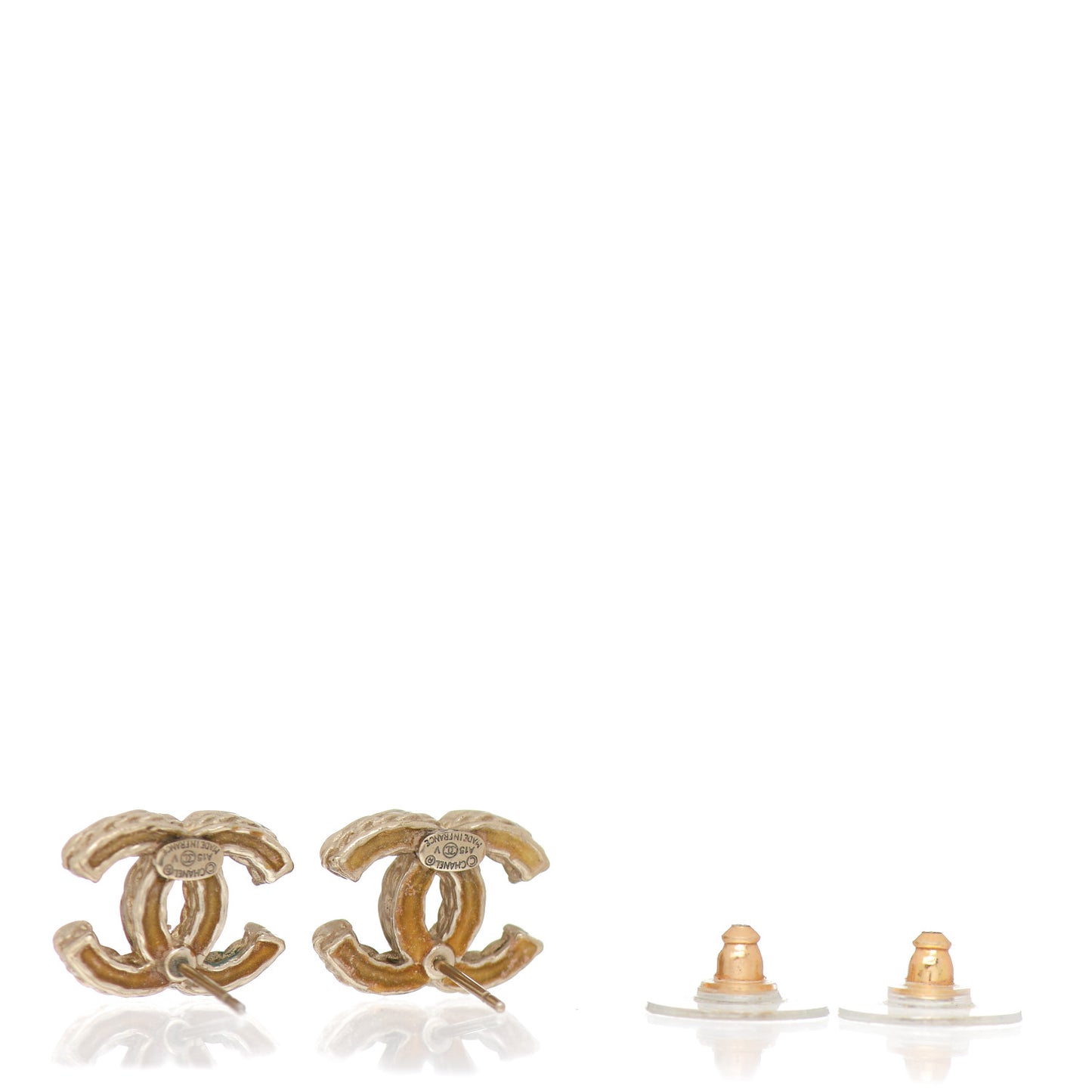 Crystal CC Rope Earrings Gold