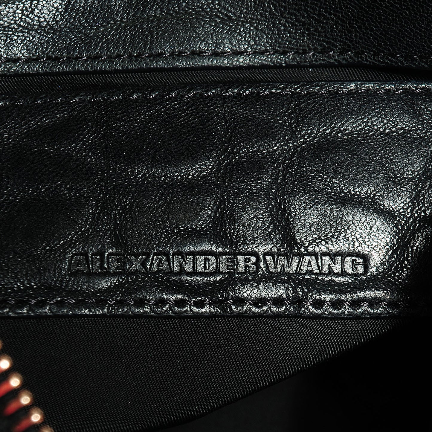 Pebbled Lambskin Rocco Black w Rose Gold Hardware