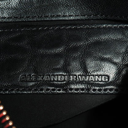 Alexander Wang Pebbled Lambskin Rocco Black w Rose Gold Hardware 7 of 7