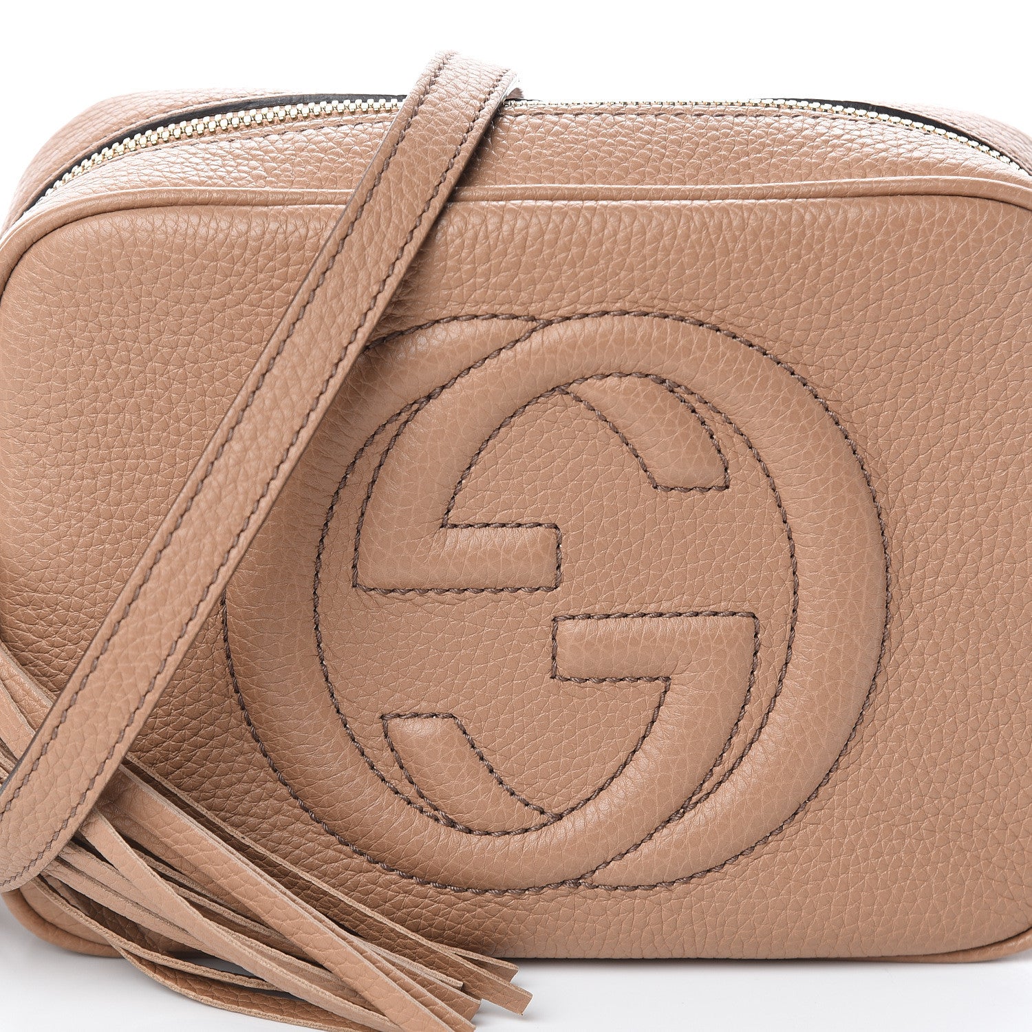 Gucci Pebbled Calfskin Small Soho Disco Bag Camelia 6 of 8