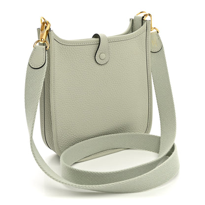 Hermes Taurillon Clemence Amazone Evelyne TPM Gris Neve 3 of 10