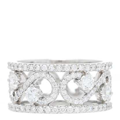 Tiffany Platinum Diamond Enchant Scroll Ring 48 4.5 3 of 5