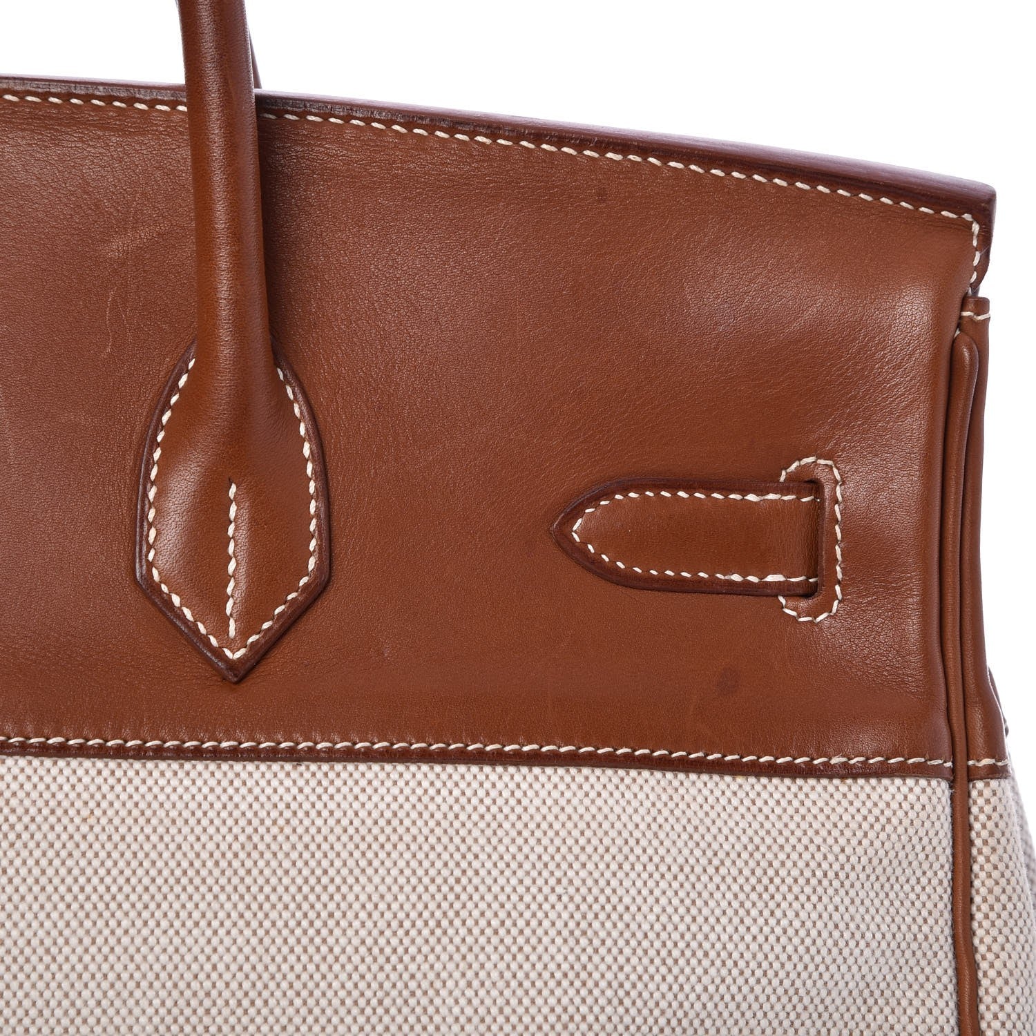 Hermes Toile Barenia Birkin 35 Fauve 33 of 45