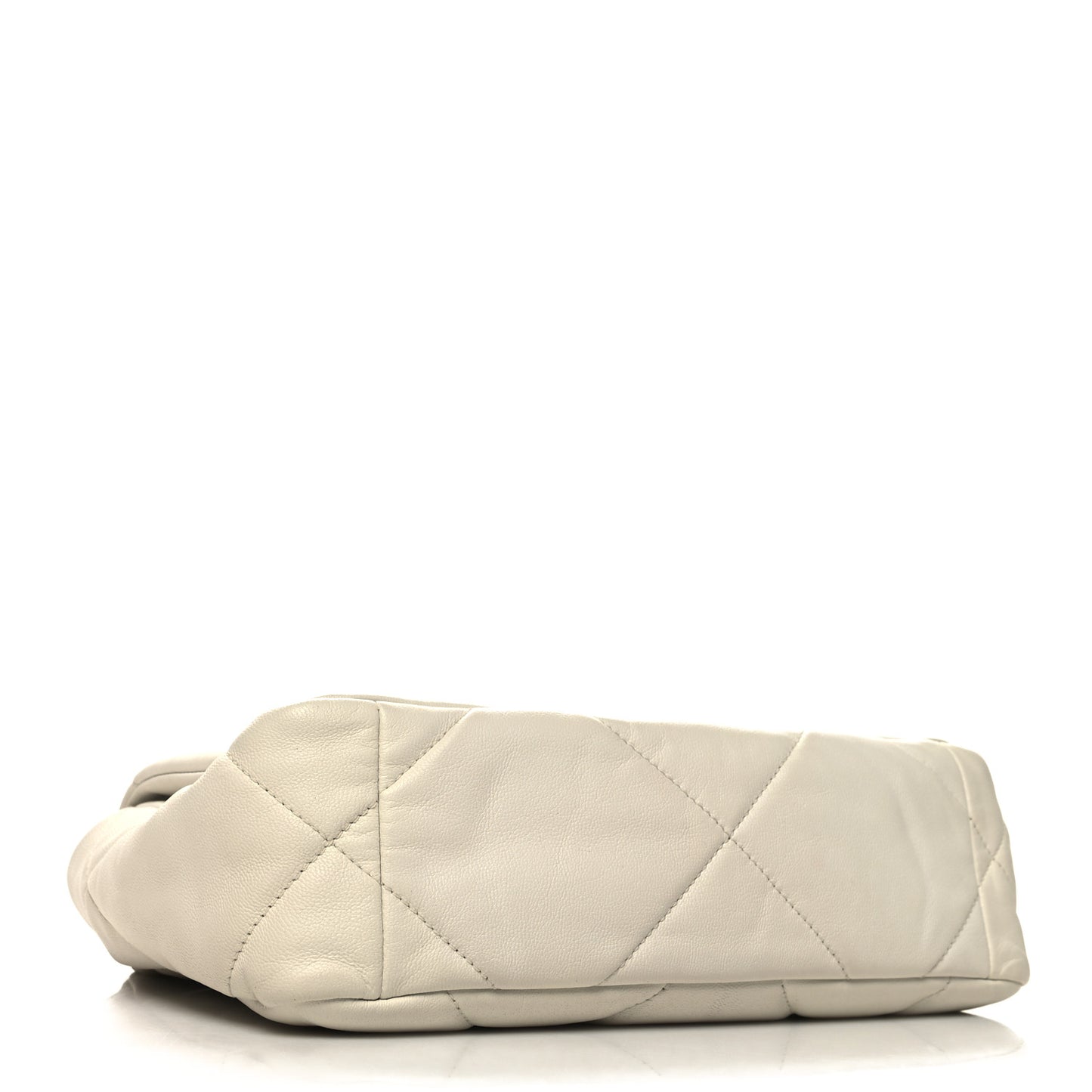 Goatskin Quilted Medium Chanel 19 Flap White