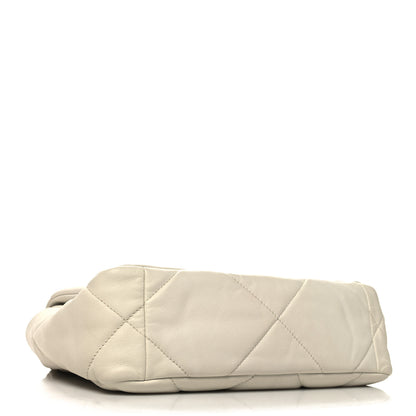 Chanel Goatskin Quilted Medium Chanel 19 Flap White 4 of 10