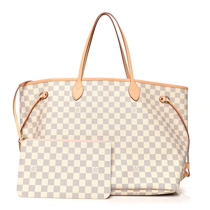 Louis Vuitton Damier Azur Neo Neverfull GM Rose Ballerine 1 of 11