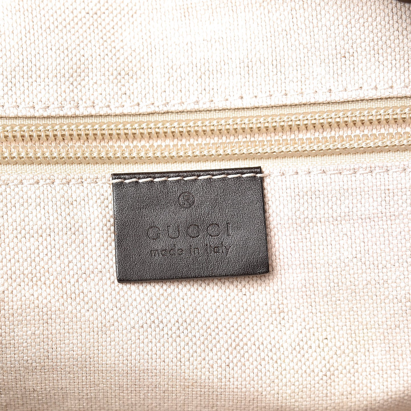 GG Supreme Monogram Medium Single Buckle Rucksack Backpack Beige Ebony Brown