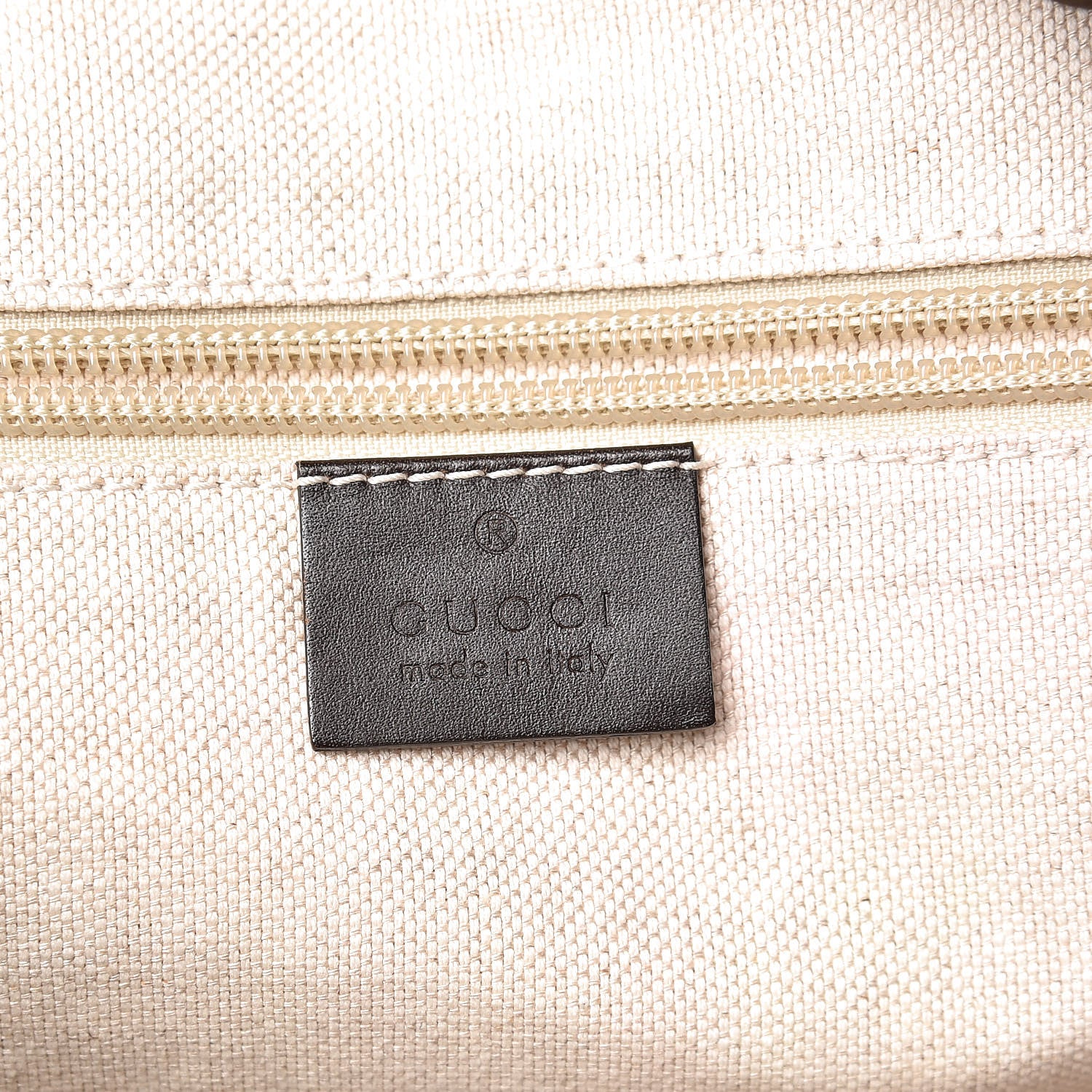 Gucci GG Supreme Monogram Medium Single Buckle Rucksack Backpack Beige Ebony Brown 7 of 8