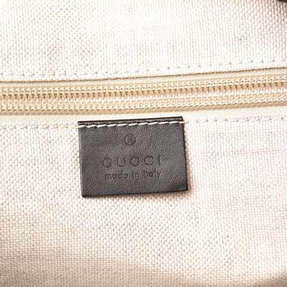 Gucci GG Supreme Monogram Medium Single Buckle Rucksack Backpack Beige Ebony Brown 7 of 8
