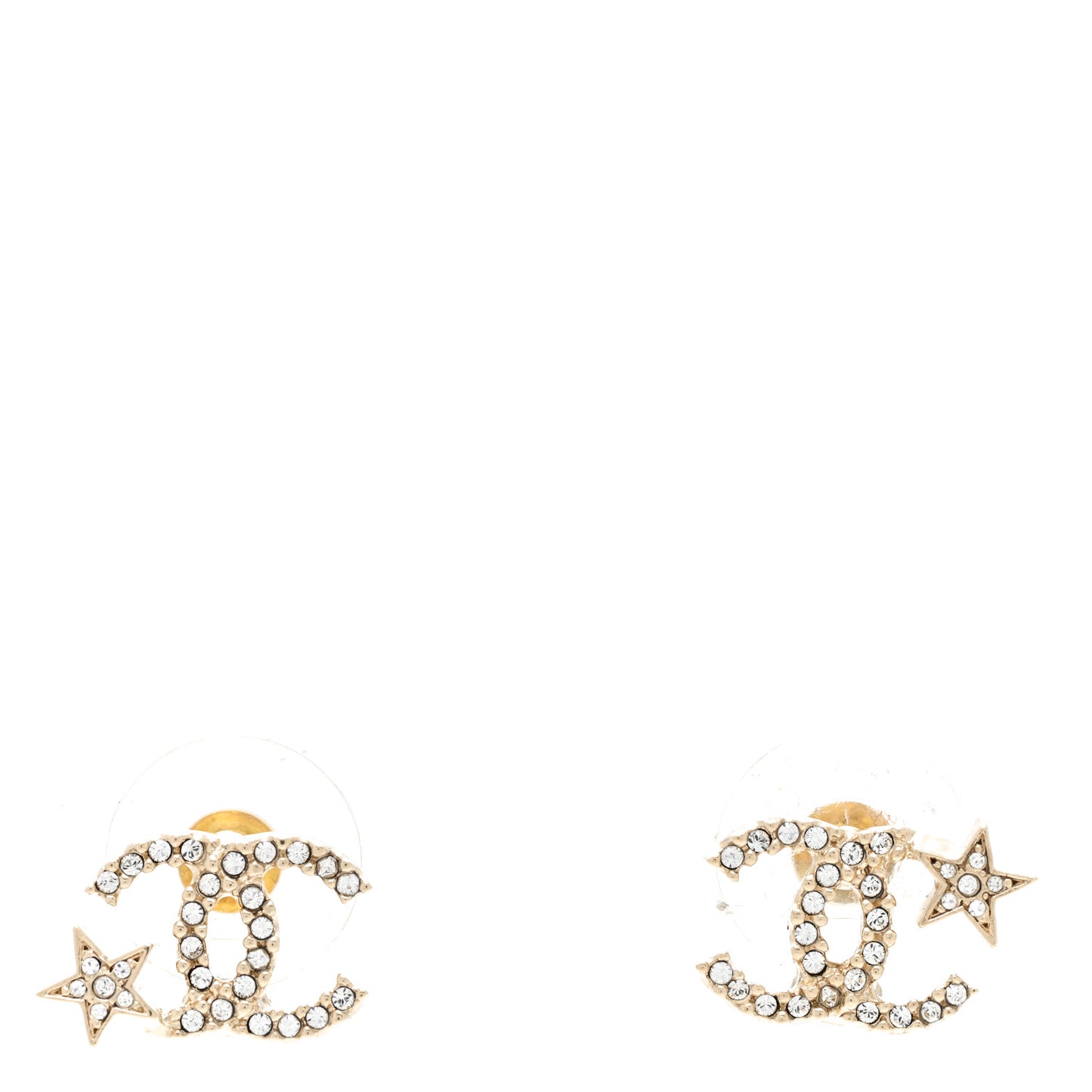 Crystal CC Starfall Earrings Gold