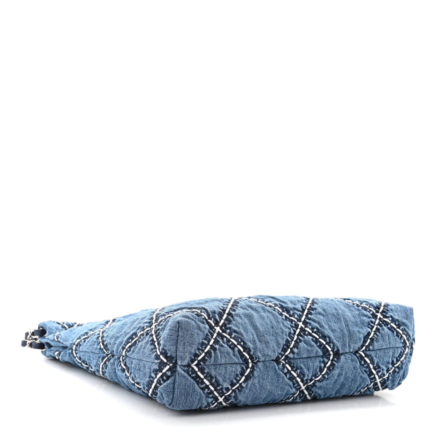Chanel Denim Quilted Stitched Small Chanel 22 Blue 5 of 12