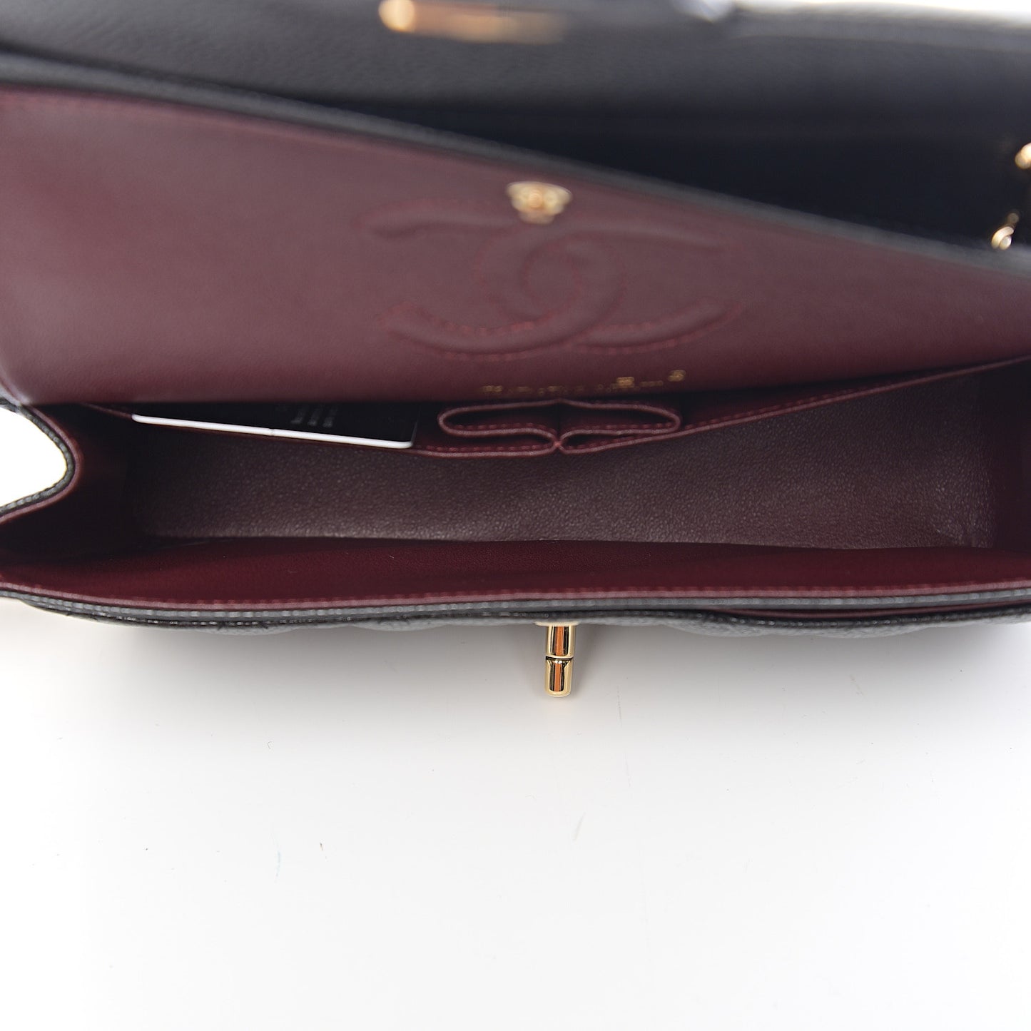 Caviar Quilted Small Double Flap Black