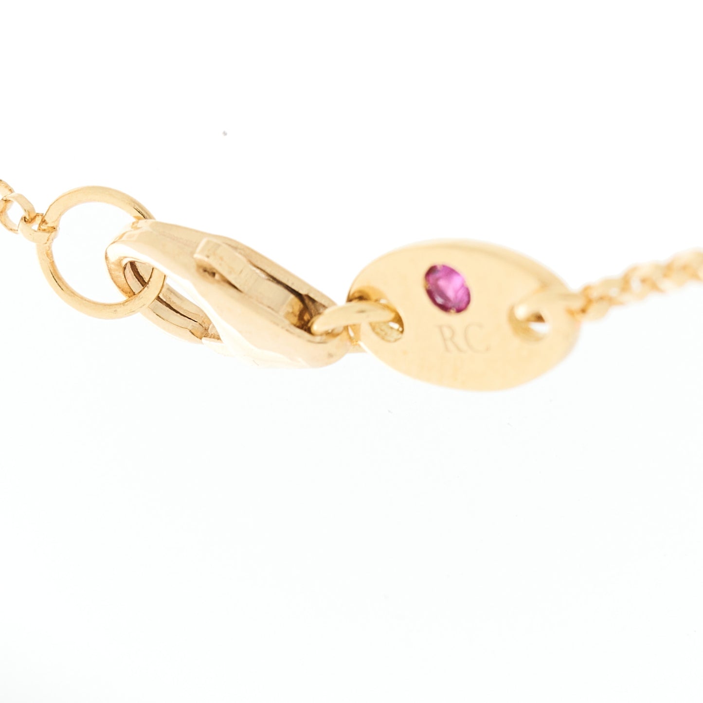 18K Yellow Gold Diamond Pink Opal Mother of Pearl Venetian Medallion Bracelet