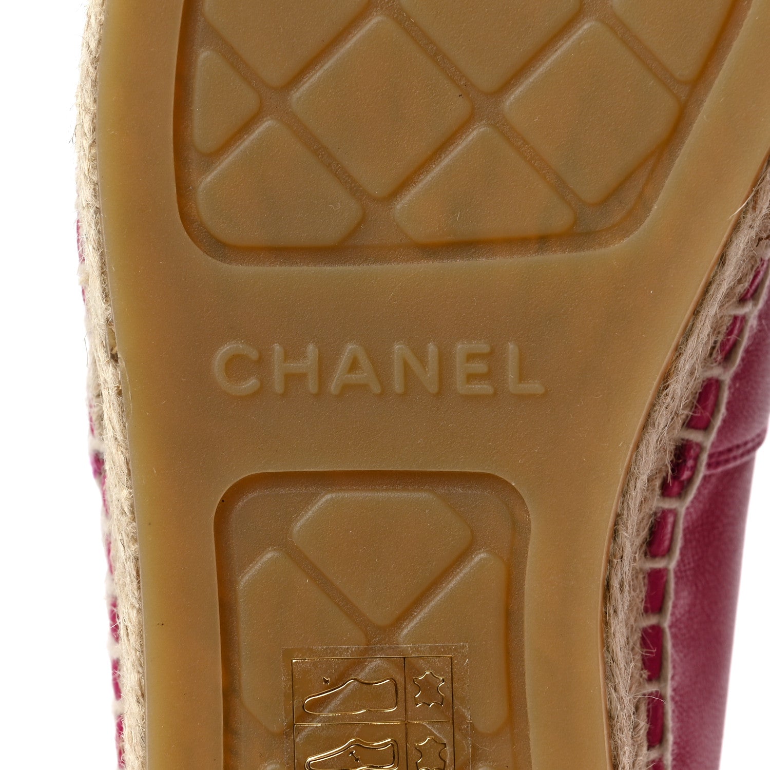 Chanel Lambskin CC Espadrilles 39 Fuchsia Black 6 of 10
