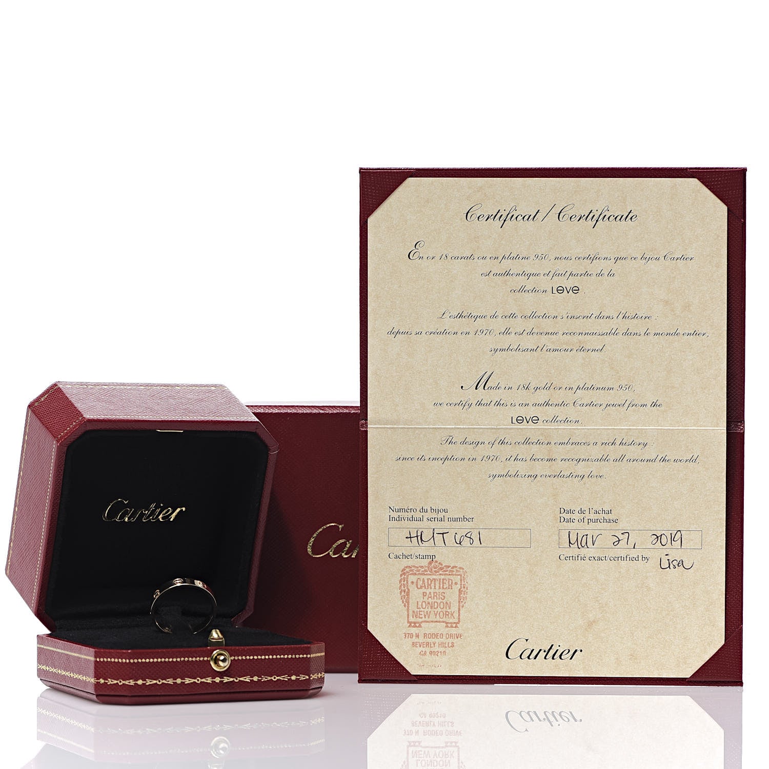 Cartier 18K Yellow Gold 3.5mm LOVE Wedding Band Ring 58 8.25 5 of 5