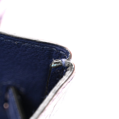 Hermes Matte Porosus Crocodile 18K White Gold Diamond Birkin 35 Bleu Brighton 12 of 26