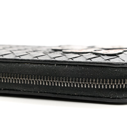 Bottega Veneta Nappa Intrecciato Ayers Zip Around Butterfly Wallet Black 6 of 7