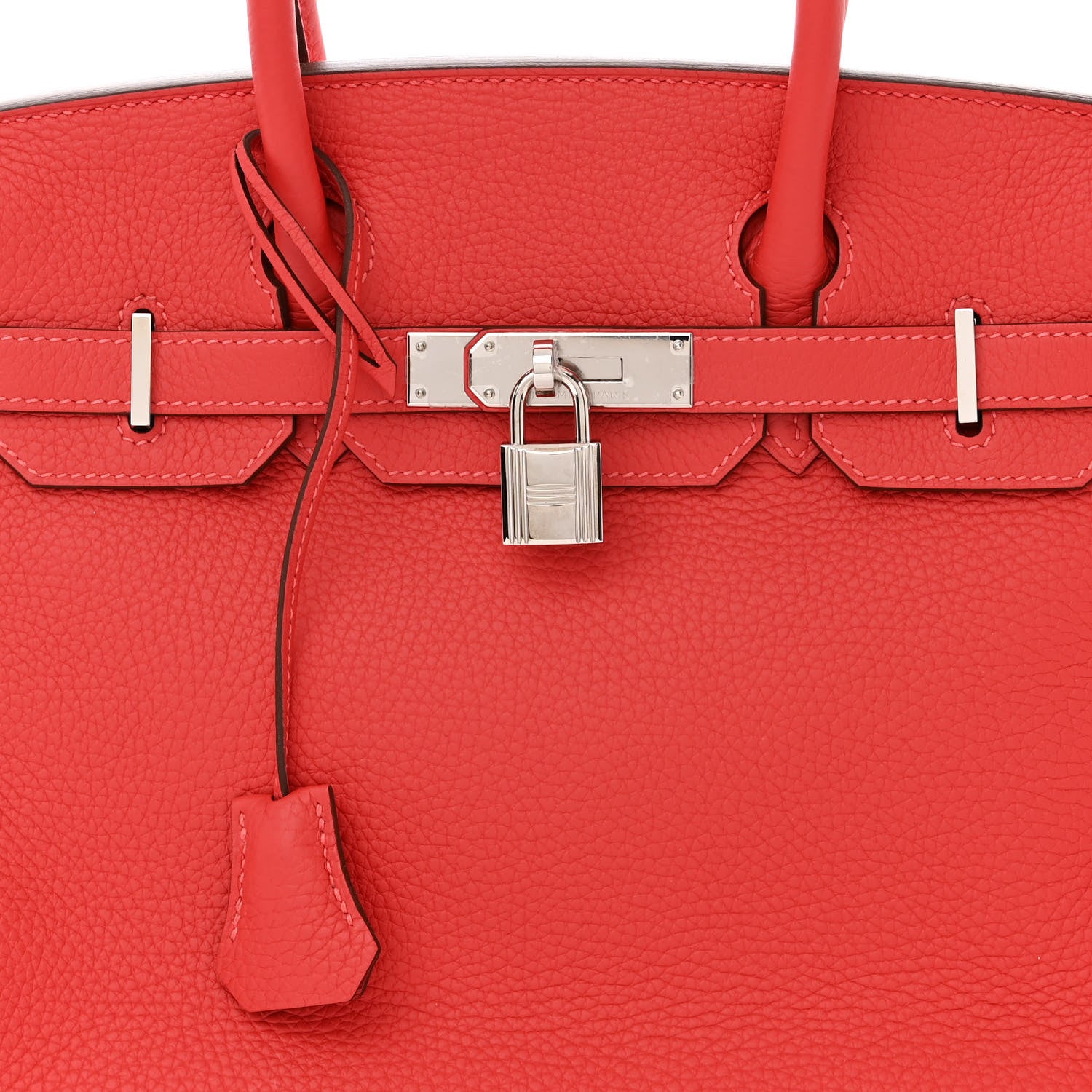 Hermes Taurillon Clemence Birkin 30 Rouge Pivoine 8 of 11