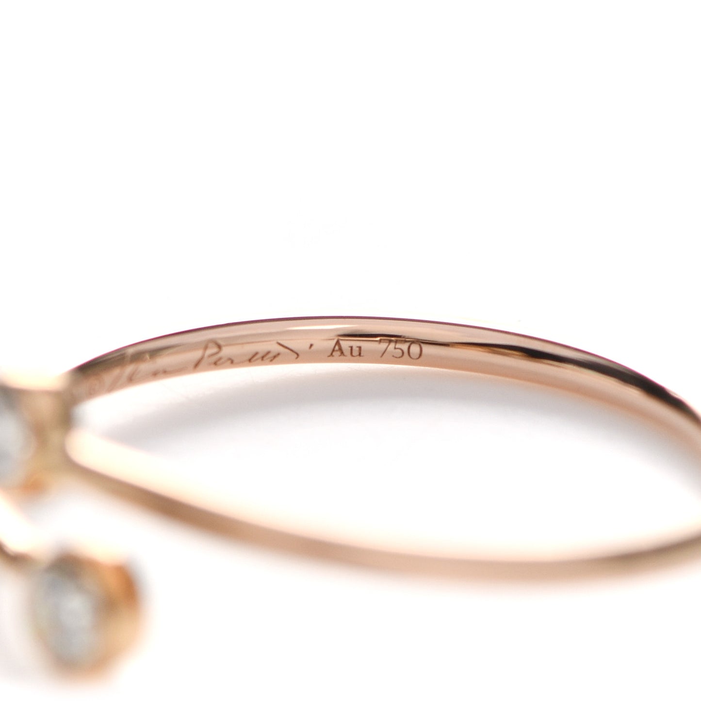 18K Yellow Gold Diamond Elsa Peretti Hoop Ring 49 5