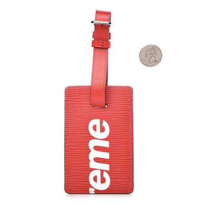 Louis Vuitton X SUPREME Epi Luggage Tag Red 2 of 2